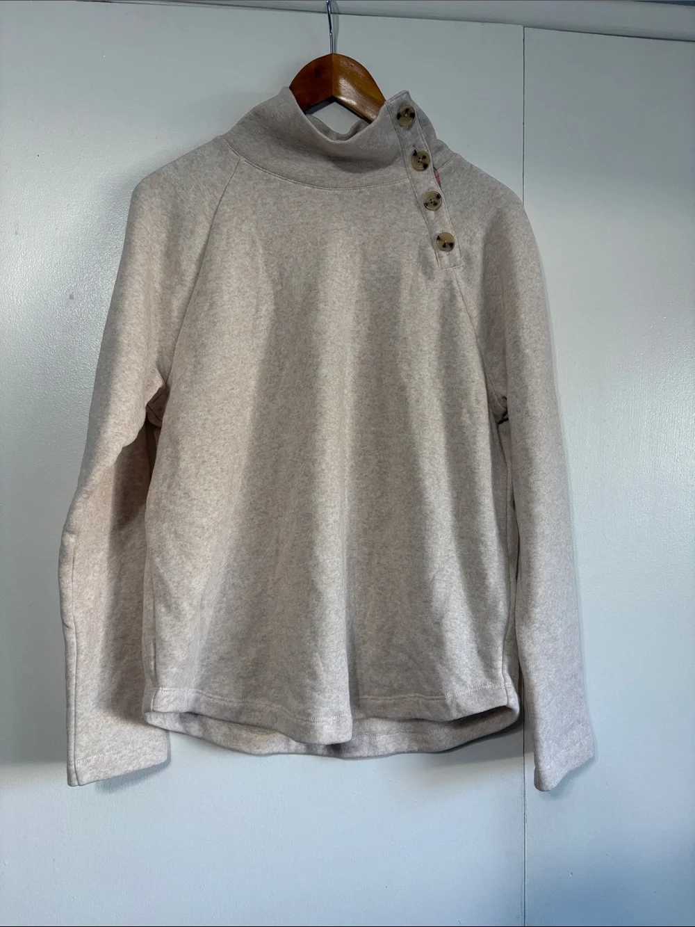 J Crew NWT Wide Button-Collar Pullover Sweatshirt